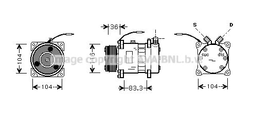 AVA QUALITY COOLING Компрессор, кондиционер RTK318